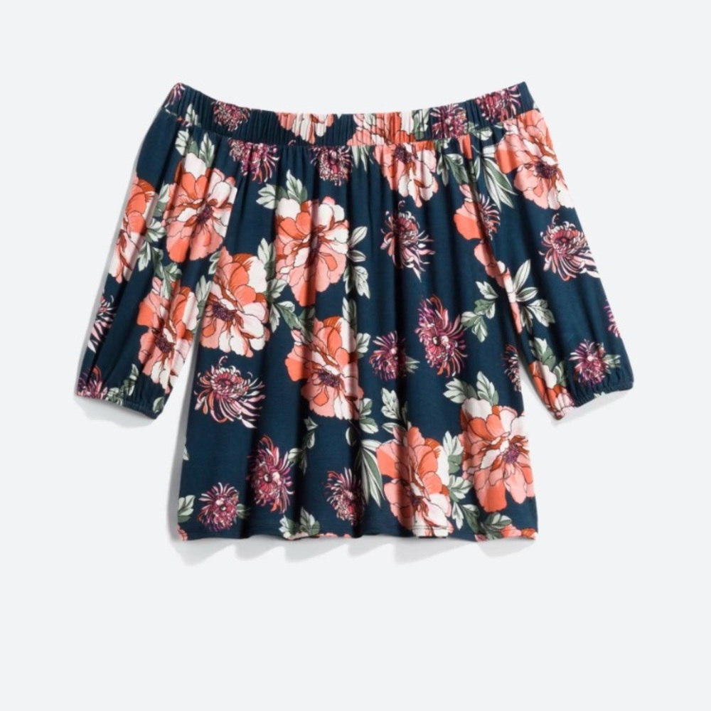 Loveappella off the shoulder floral blouse size L